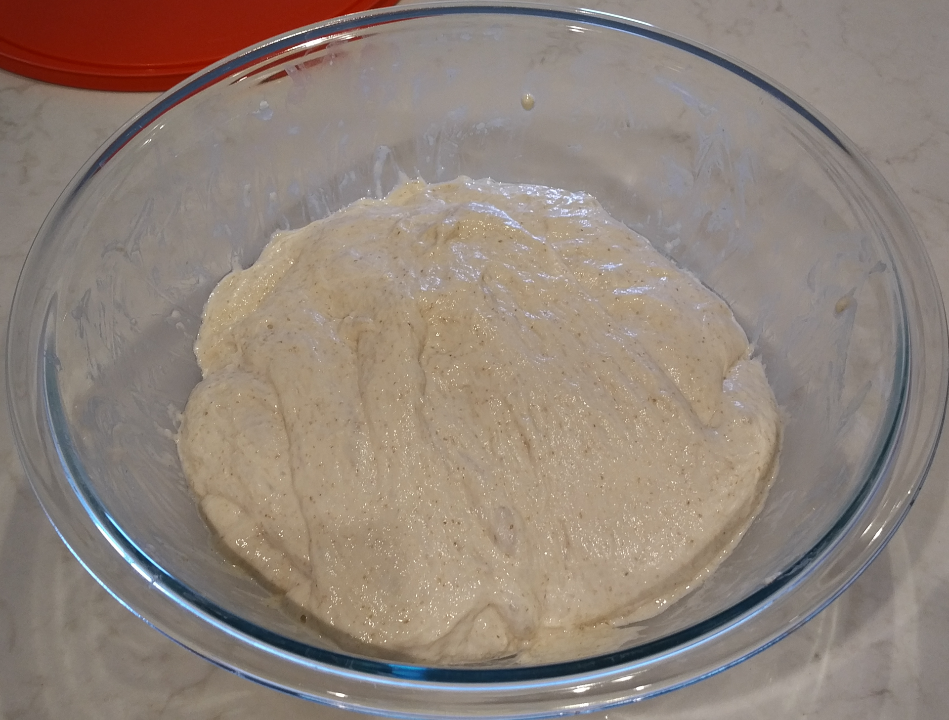 Dough before third folds