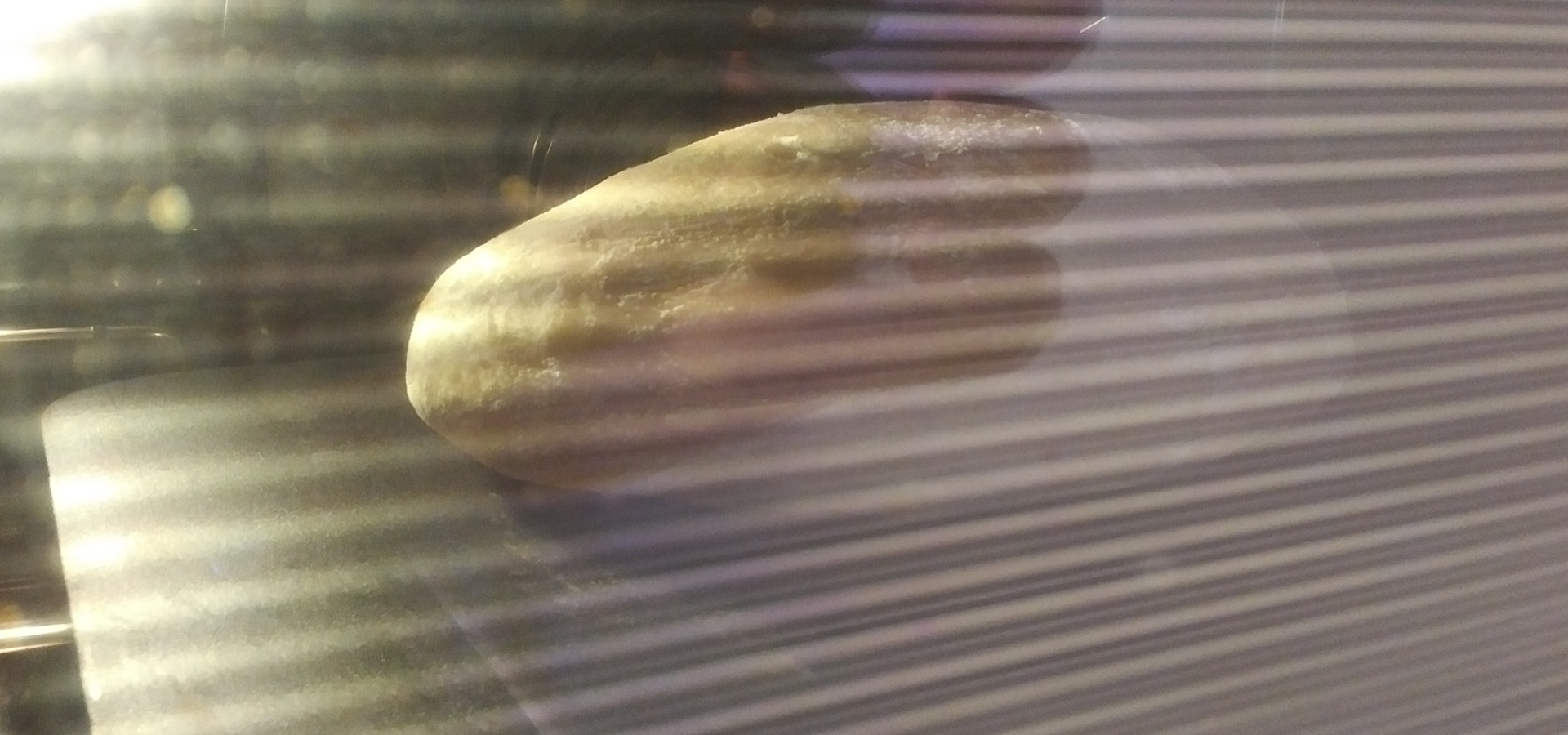 Uncovered dough baking
